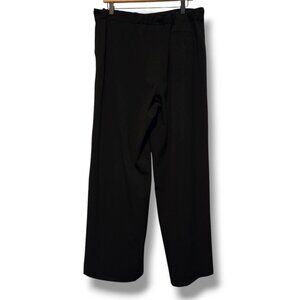 Vince Camuto pants womens Large Black wide-leg high-waisted pull-on pockets